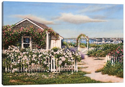 Summer Petals Canvas Art Print - Coastal Village & Town Art
