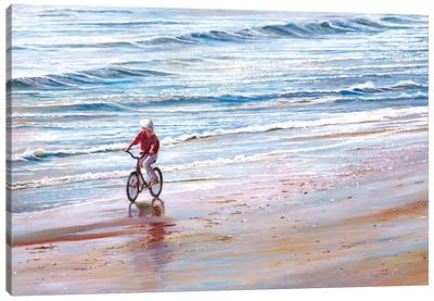 Ashley Beach Canvas Art Print - Tom Mielko
