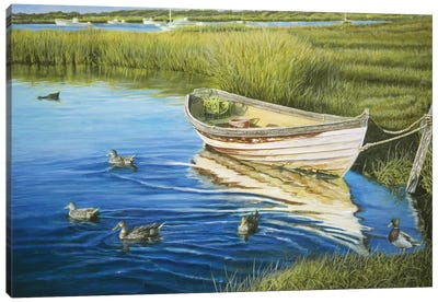 Watchful Care Canvas Art Print - Marsh & Swamp Art