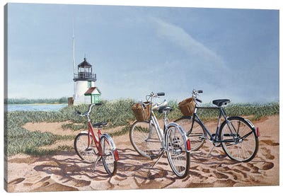 Weekend Outing Canvas Art Print - Lighthouse Art