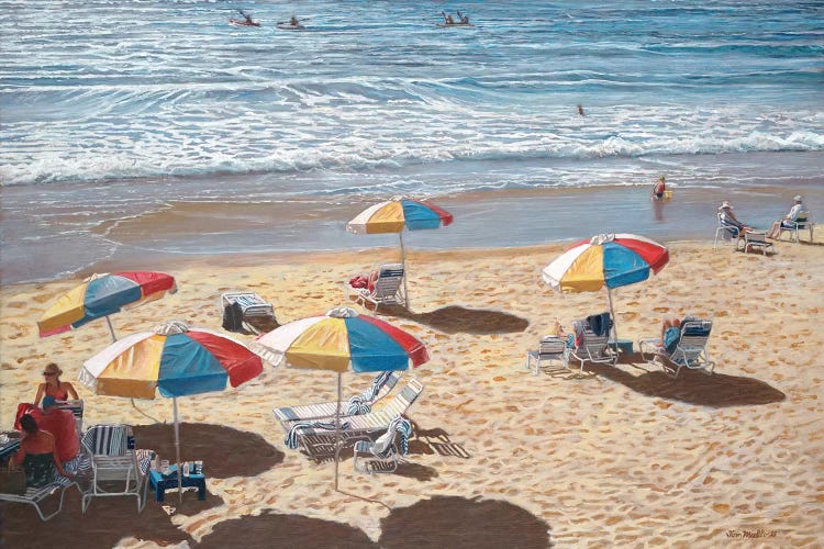 Beach Umbrellas II by Tom Mielko wall art