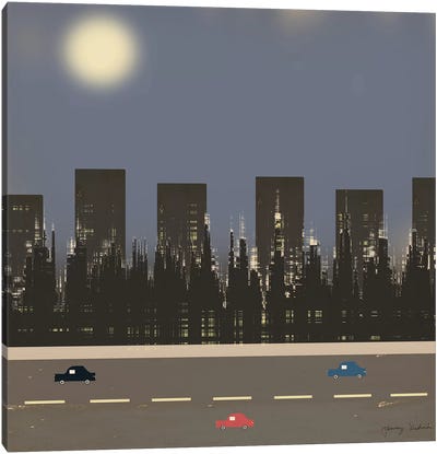Nightime In The City II Canvas Art Print - Tammy Kushnir