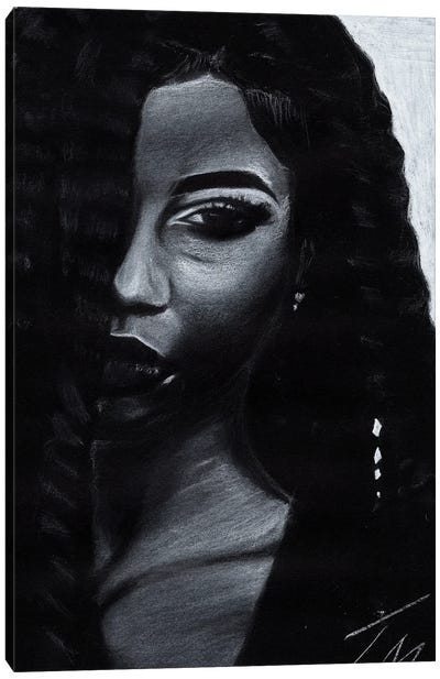 Low Key Canvas Art Print - #BlackGirlMagic