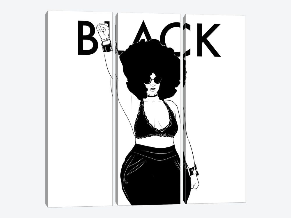 Black by Tafari Mills 3-piece Art Print