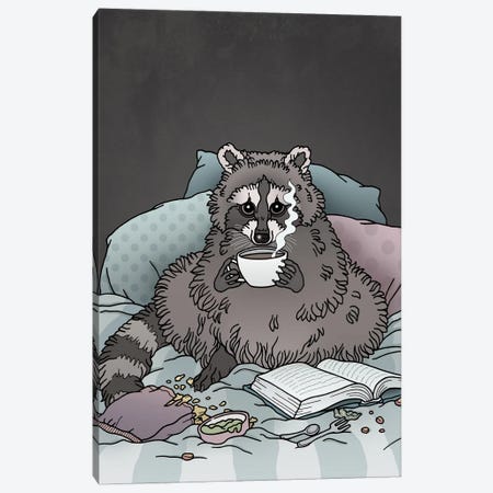 Raccoon Canvas Print #TMN20} by Tiina Menzel Canvas Art