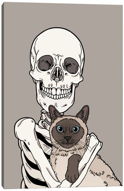 Siamese Cat Friend Canvas Art Print - Tiina Menzel