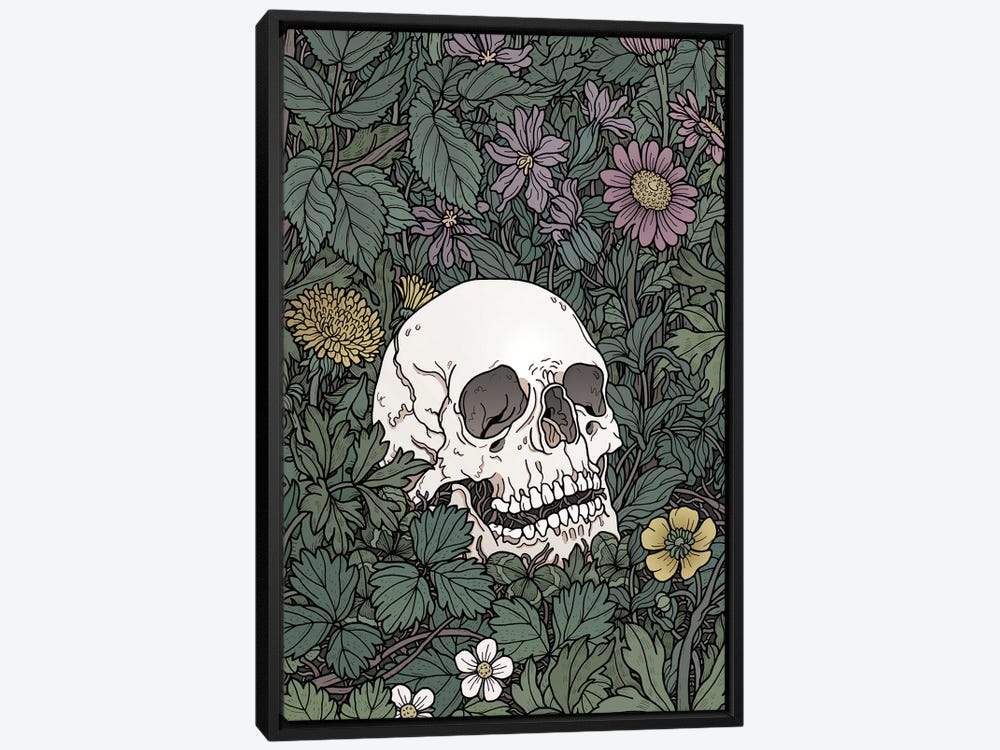 LV Flower Skull by TJ Fine Art Paper Print ( fantasy, Horror & sci-fi > Horror > Skulls art) - 24x16x.25
