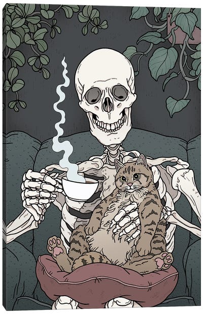 Cat Days Canvas Art Print - Horror Art