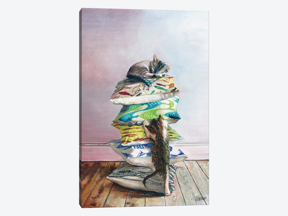 Cushion Kitty II by Timothy Adam Matthews 1-piece Art Print
