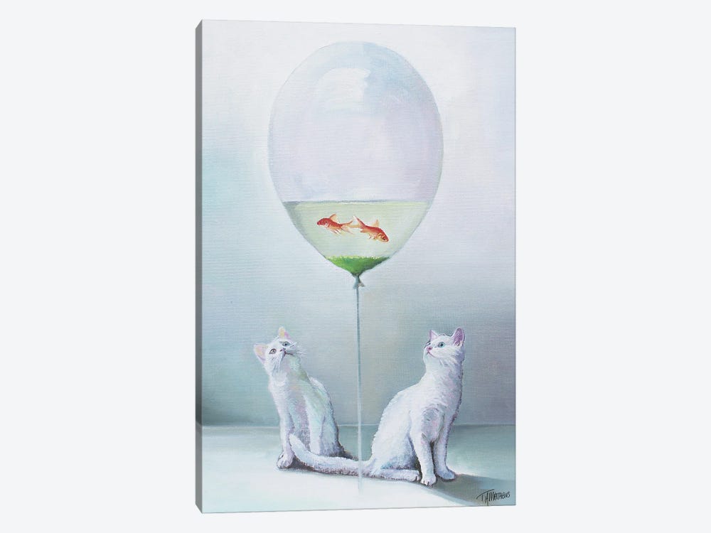 Balloon Fish Cats by Timothy Adam Matthews 1-piece Canvas Artwork