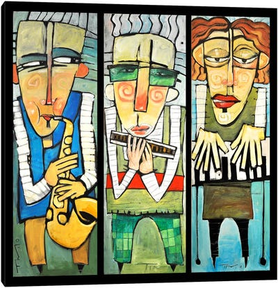 Jazz Trio Canvas Art Print - Performing Arts