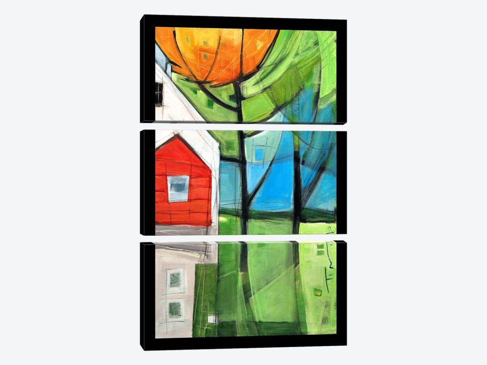 House In Trees by Tim Nyberg 3-piece Canvas Artwork