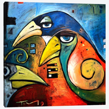 Trois Oiseaux Canvas Print #TNG273} by Tim Nyberg Art Print