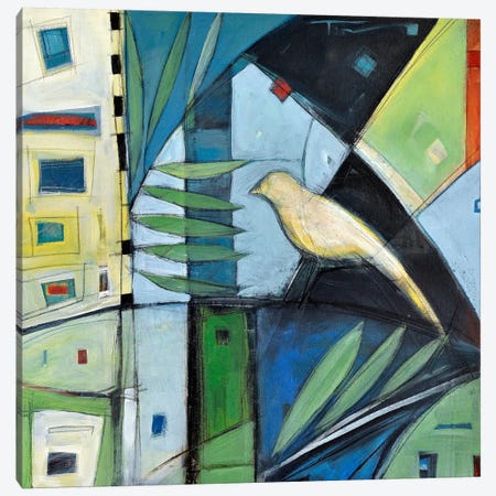 Yellow Bird 2 Canvas Print #TNG278} by Tim Nyberg Art Print