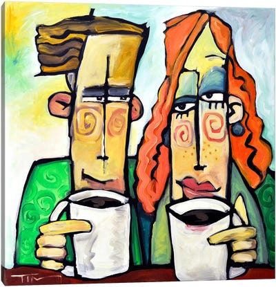 Coffee Date Canvas Art Print - Tim Nyberg