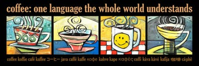 Coffee World Poster by Tim Nyberg multi panel art