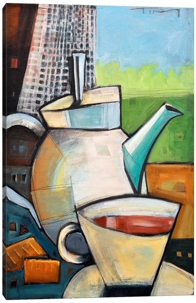 Tea Time Canvas Art Print - Coffee Art