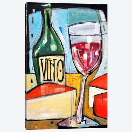 Red Wine And Cheese Canvas Print #TNG322} by Tim Nyberg Canvas Art Print