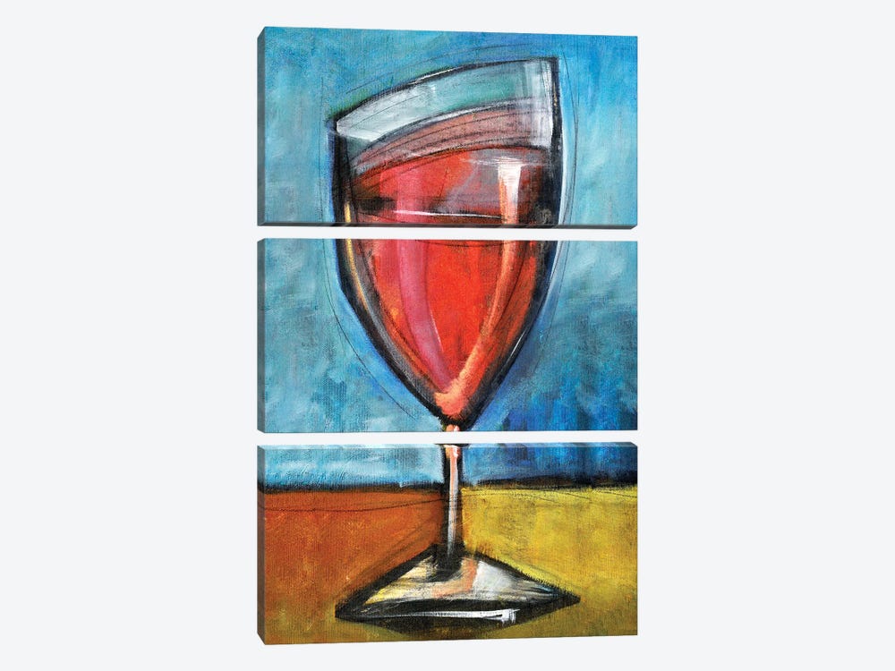 Second Glass Of Red by Tim Nyberg 3-piece Canvas Art Print