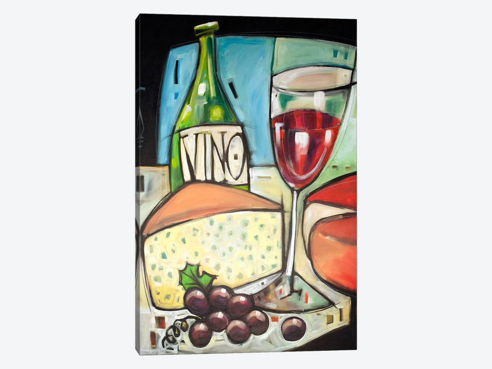 Wine And Cheese Please by Tim Nyberg 1-piece Canvas Art