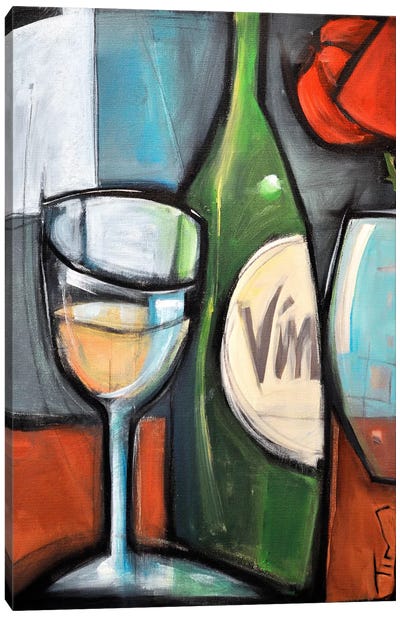 Wine Bottled Poetry Canvas Art Print - Food & Drink Still Life