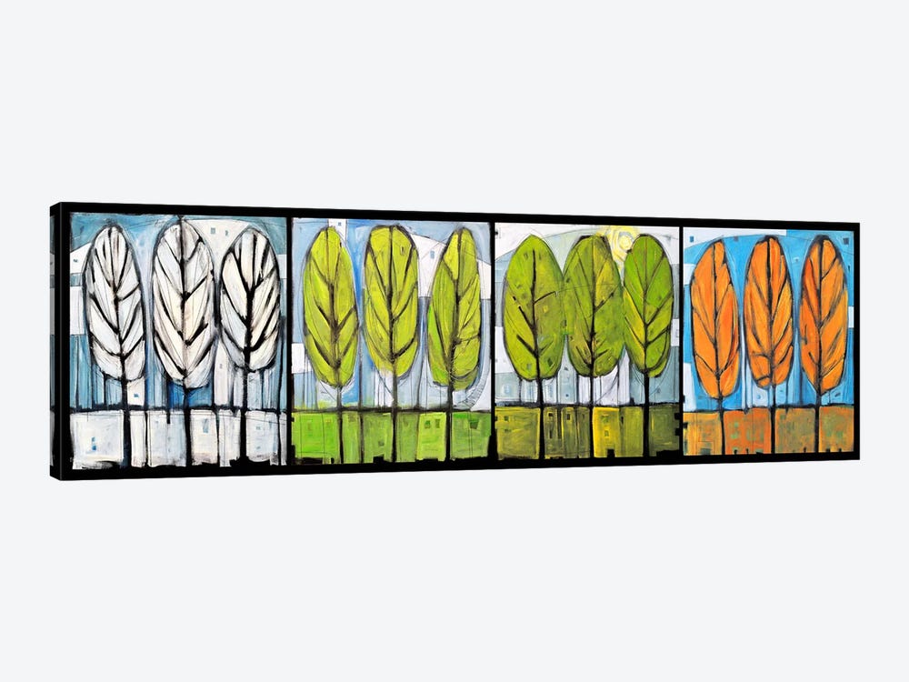 Four Seasons Tree Series Horizontal 1-piece Canvas Art Print