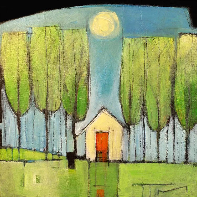 Yellow House In Woods by Tim Nyberg wall art