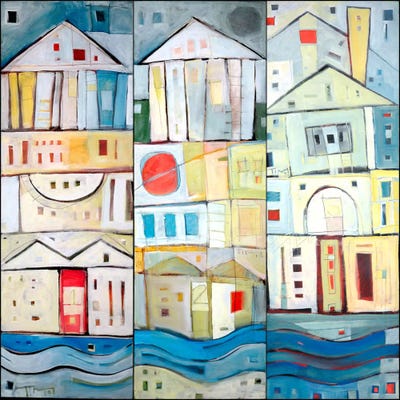 Rowhouses by Tim Nyberg framed wall art