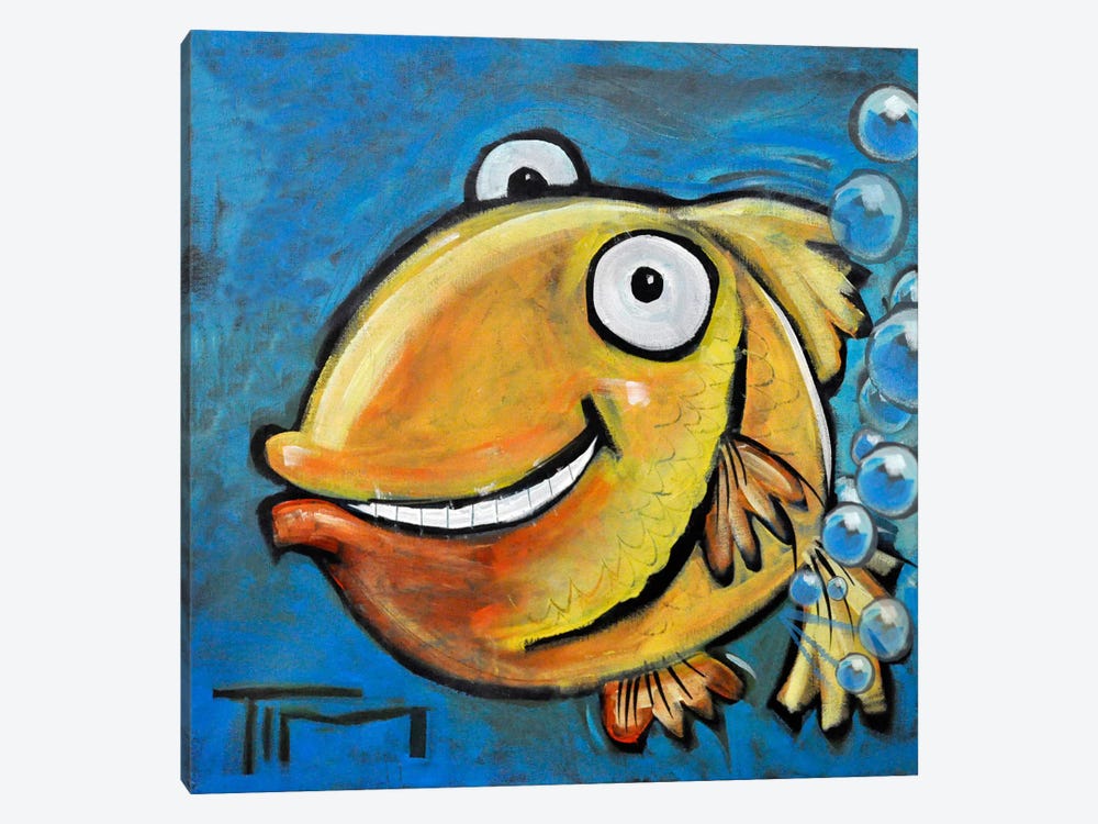 Farting Fish by Tim Nyberg 1-piece Canvas Artwork