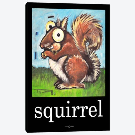 Squirrel Poster Canvas Print #TNG88} by Tim Nyberg Canvas Print