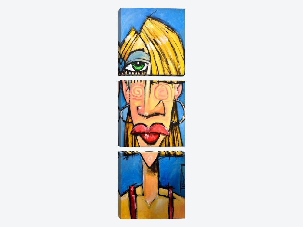 Bangs Girl by Tim Nyberg 3-piece Canvas Print