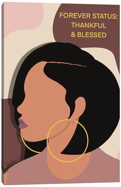 Thankful And Blessed Canvas Art Print - Tian Harris