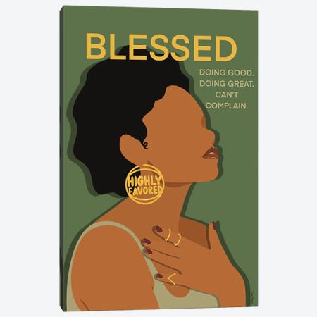 Blessed Canvas Print #TNH42} by Tian Harris Canvas Wall Art