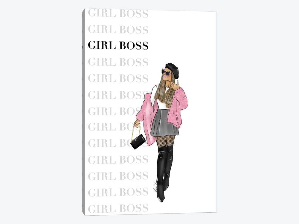 Brunette Girl Boss by Lara Tan 1-piece Art Print