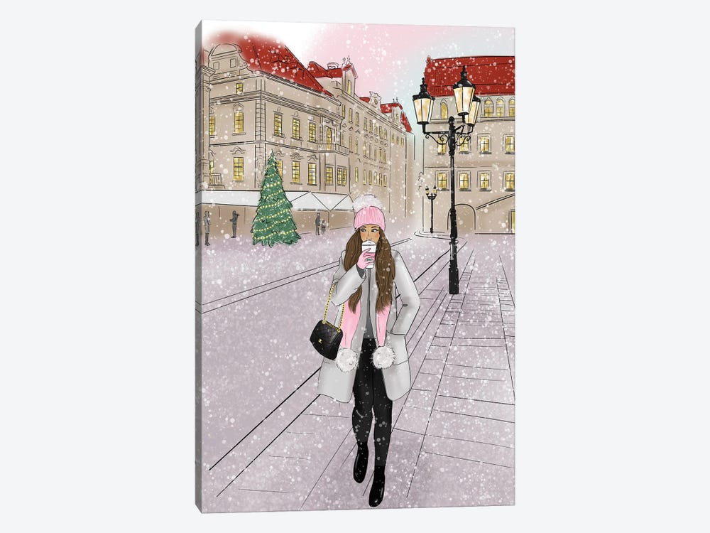 City Winter Walk by Lara Tan 1-piece Canvas Print