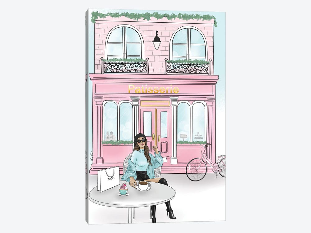 Coffee At The Patisserie by Lara Tan 1-piece Canvas Art
