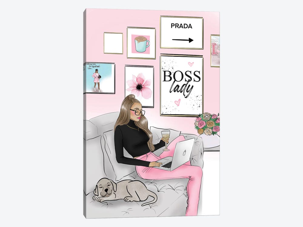 Cozy Work From Home by Lara Tan 1-piece Canvas Artwork