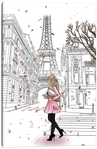 Fall In Paris Canvas Art Print - Bread