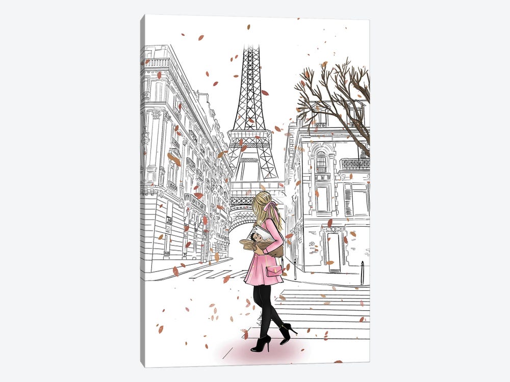 Fall In Paris by Lara Tan 1-piece Canvas Art