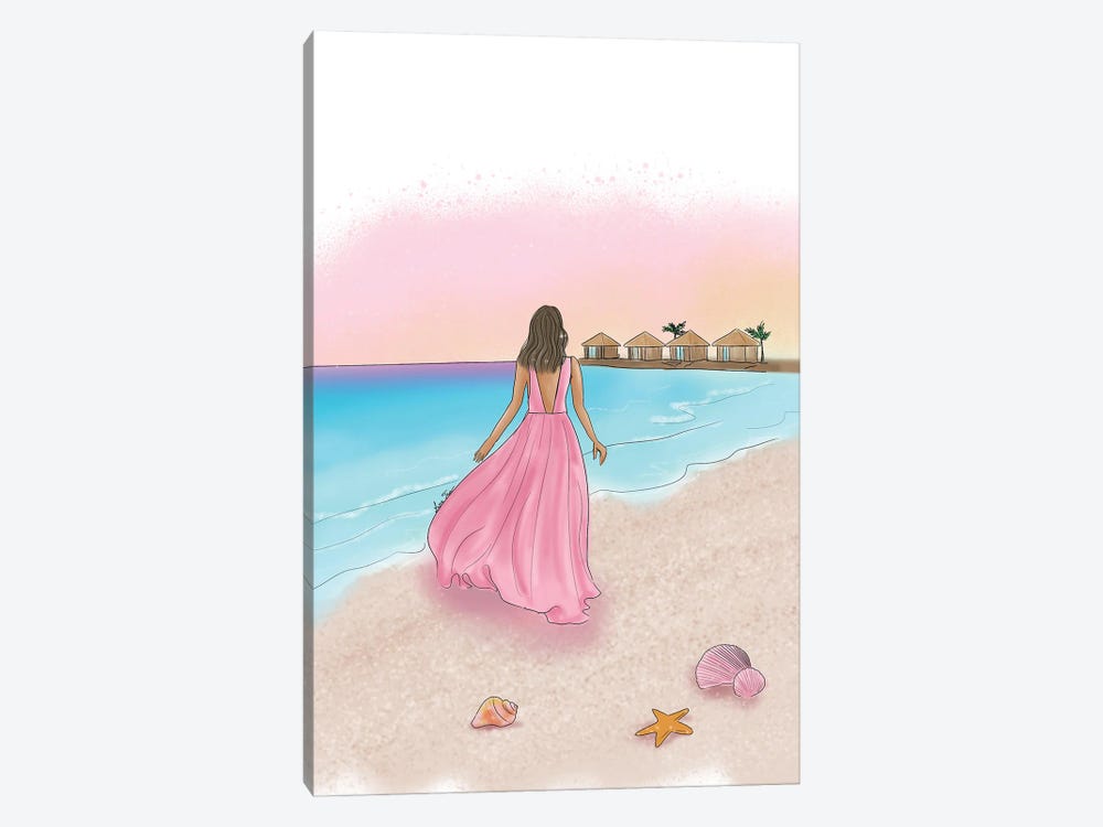 Girl By The Beach by Lara Tan 1-piece Canvas Artwork