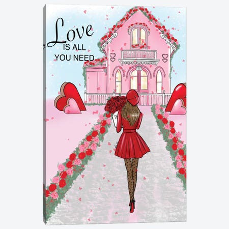 Love Is All You Need Canvas Print #TNL40} by Lara Tan Canvas Artwork