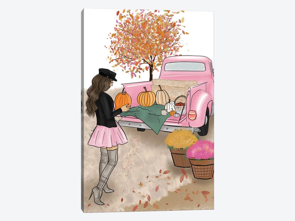 Pumpkin Pick-Up by Lara Tan 1-piece Canvas Art Print