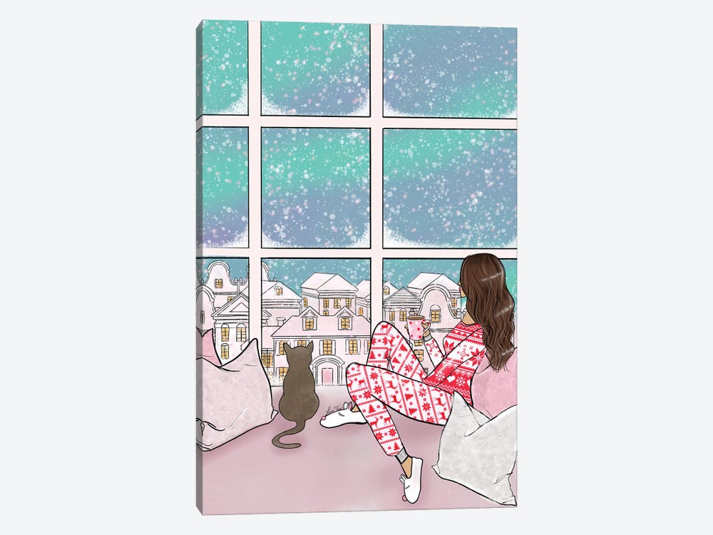 Winter By The Window by Lara Tan 1-piece Canvas Art Print