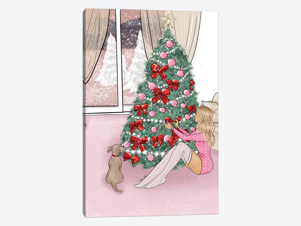 Blonde Christmas Tree by Lara Tan 1-piece Canvas Artwork