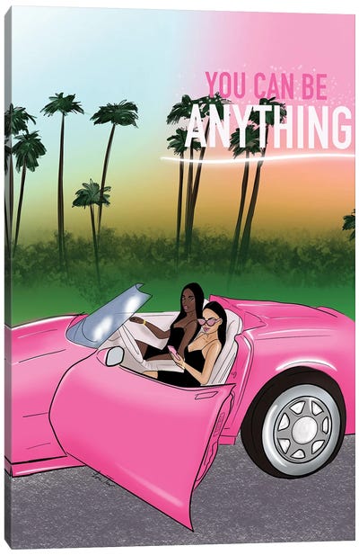You Can Be Anything Canvas Art Print - Barbiecore