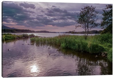 County Kerry. Killarney National Park. Ireland. Sunset Over Lake. Unesco Biosphere Reserve. Canvas Art Print