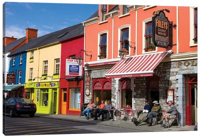 Colorful Downtown Architecture, Kenmare, County Kerry, Munster Province, Republic Of Ireland Canvas Art Print - Door Art