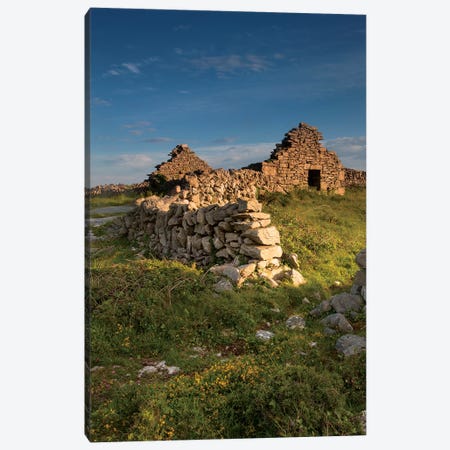 Inishmore Island. Aran Islands. Ireland. Abandoned Homestead. Canvas Print #TNO25} by Tom Norring Canvas Artwork