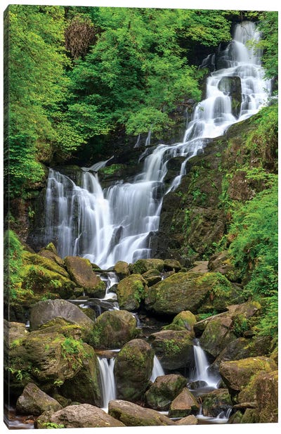 Killarney National Park, County Kerry, Ireland. Torc Waterfall. Canvas Art Print