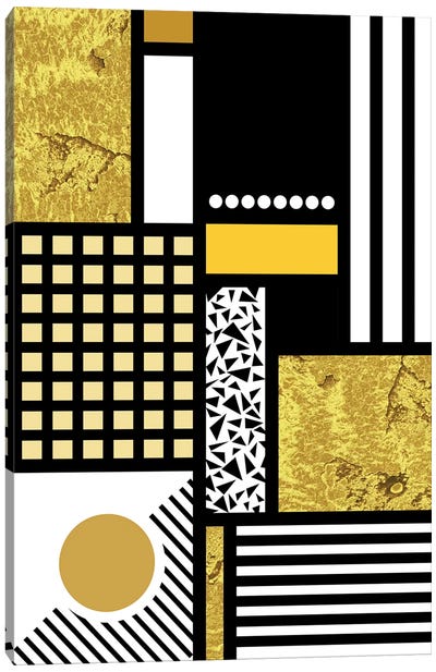 Stay Gold Canvas Art Print - Muted & Modular Abstracts
